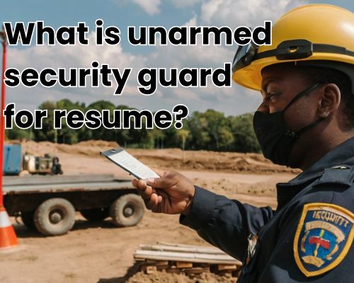 Security personnel checks surroundings during patrol